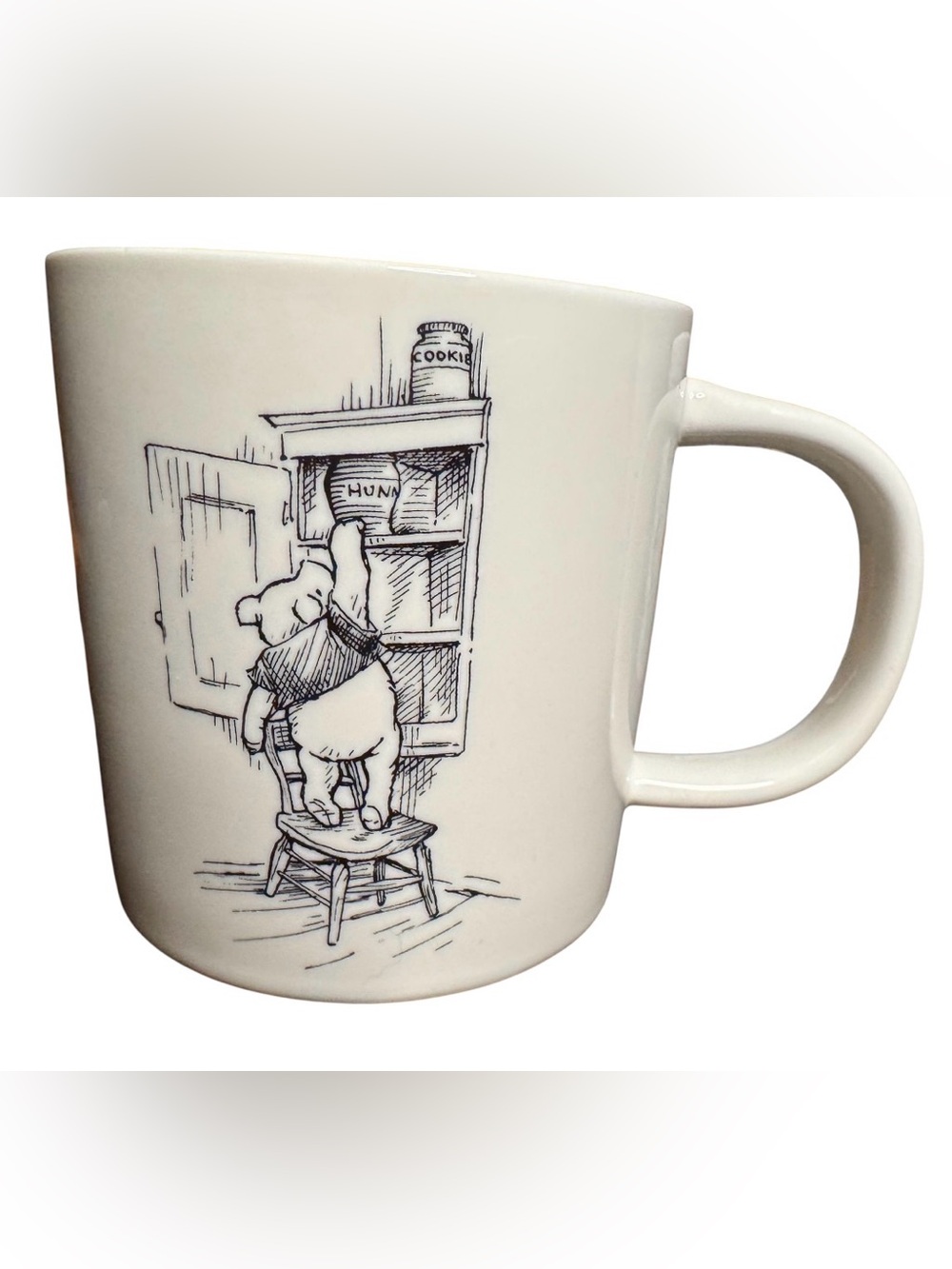 Rory Dobner Williams Sonoma Pooh Bear Ink Sketch Coffee Cup 19oz